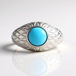 Anello in argento con Turchese Sleeping Beauty (Faszination Türkis)