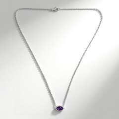 Collana in argento con Ametista Zambiana (de Melo Essence)