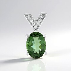 Ciondolo in argento con Apatite Cromo