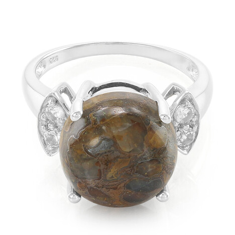 Dinosaurier-Quarz-Silberring