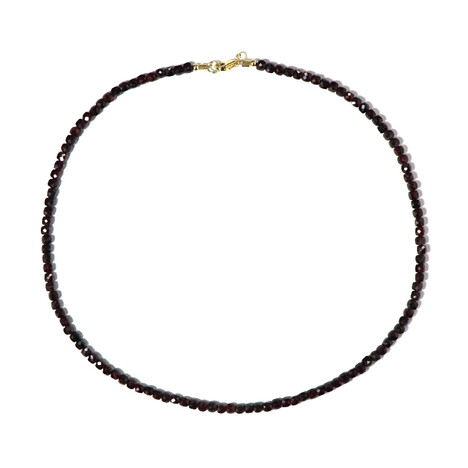 Mosambik-Granat-Silberhalskette