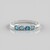 Anello in argento con Cianite Blu Foglia di Tè