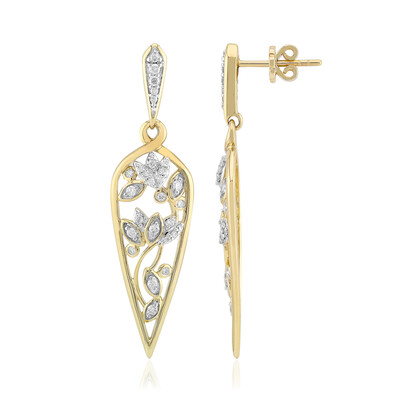 9K SI1 (G) Diamond Gold Earrings (Annette)