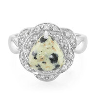 Anello in argento con Diaspro Dalmata