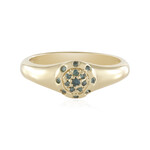 Bague en argent et Diamant bleu I2