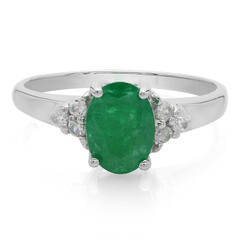Bague en argent et Emeraude de Bahia