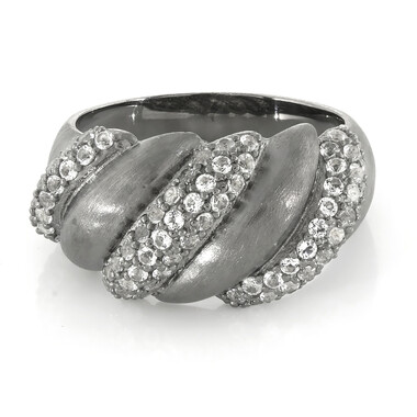 Anello in argento con Topazio Bianco