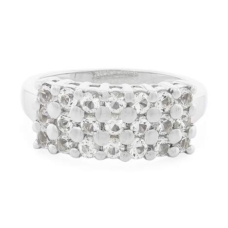 Anello in argento con Topazio Bianco