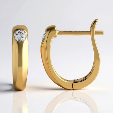 Gouden oorbellen met IF Diamanten (D) (Annette)