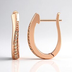 Orecchini in argento con Diamante Argyle Rose de France I1