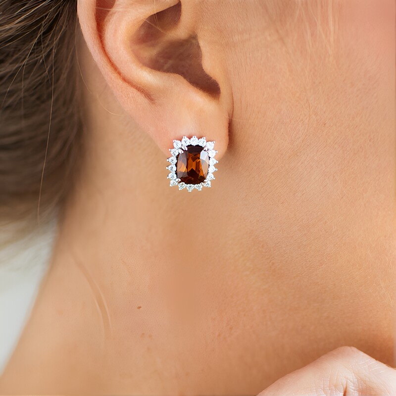 Pendientes en oro con Zircón crepúsculo (AMAYANI)