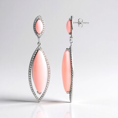 Orecchini in argento con Opale Rosa (de Melo Essence)