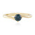 Bague en or et Diamant bleu I2