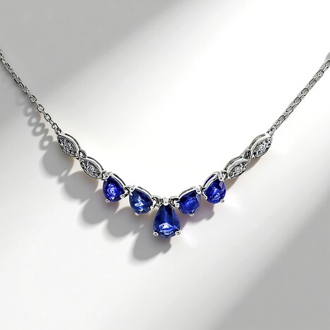 Collana in oro con Zaffiro Ceylon Blu (CIRARI)