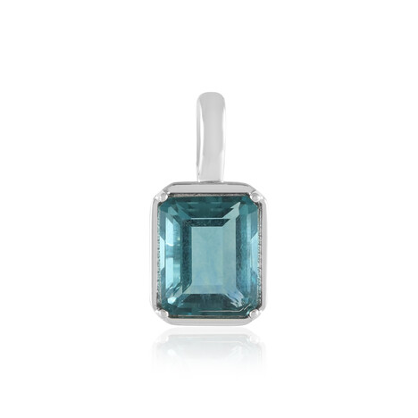 Ciondolo in argento con Fluorite Blu Caraibico