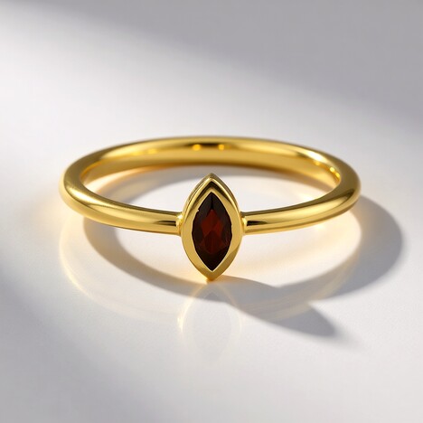 Anello in argento con Zircone Lampone