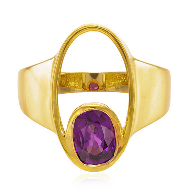 Magenta-Granat-Silberring