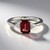 Anello in argento con Granato Mozambico