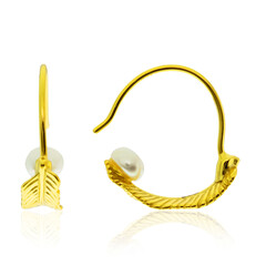 Orecchini in argento con Perla d'Acqua Dolce Bianca (Joias do Paraíso)