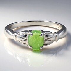 Anello in argento con Crisoprasio Imperiale