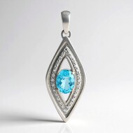 Colgante en plata con Apatita azul (de Melo Essence)