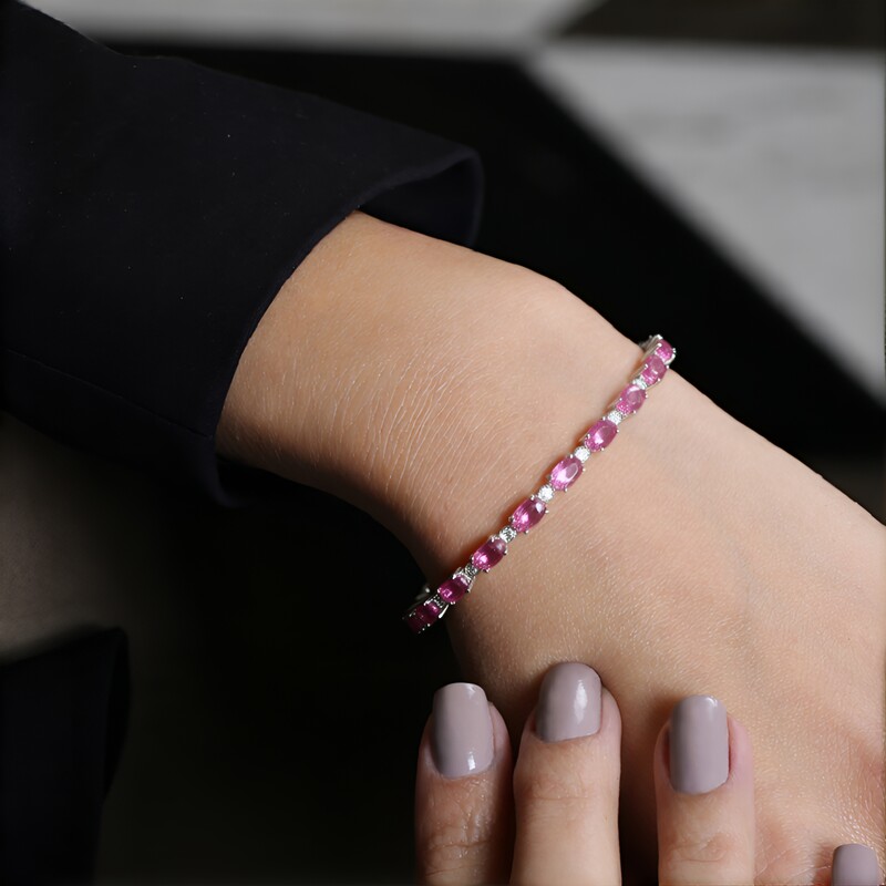 Gouden armband met roze saffieren (CIRARI)