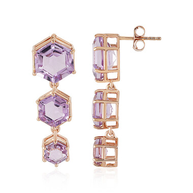 Lavendel-Amethyst-Silberohrringe