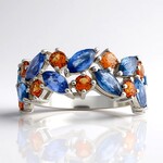 Anello in oro con Zaffiro Blu di Tuléar (de Melo Gold)