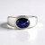 Anello in argento con Zaffiro Stellato Blu