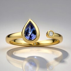Anello in oro con Tanzanite AAA