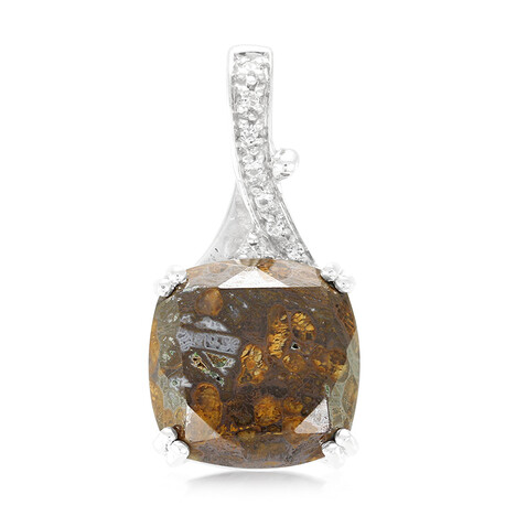 Dinosaurier-Quarz-Silberanhänger