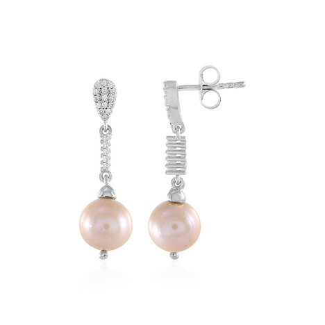 Süßwasserzuchtperlen-Silberohrringe