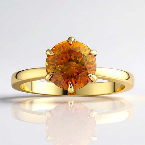Anello in oro con Sfalerite