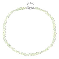Collana in argento con Prehnite