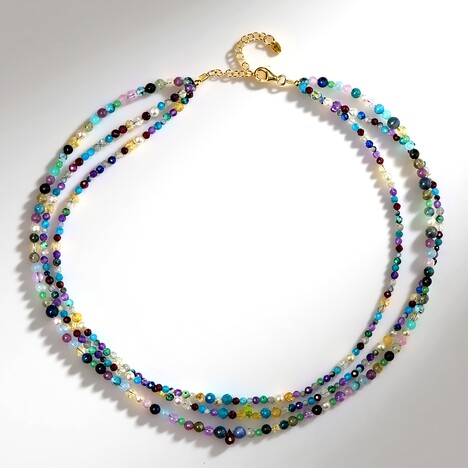 Collana in argento con Apatite Blu Neon