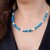 Collier en argent et Howlite bleue (Riya)