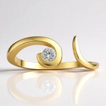 Anello in oro con Diamante VVS2 (H) (de Melo Gold)