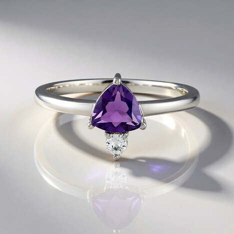 Anello in argento con Ametista Siberiana