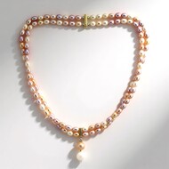 Peach Ming Pearl Silver Necklace (TPC)
