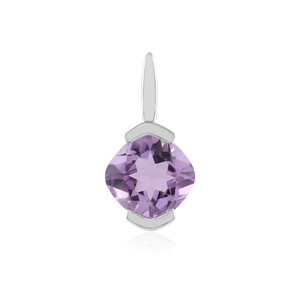 Rose de France Amethyst Silver Pendant (Adela Silber)