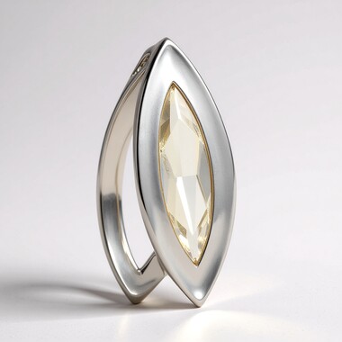 Ciondolo in argento con Quarzo Bianco (MONOSONO COLLECTION)