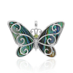 Zilveren hanger met Abalone schelpen