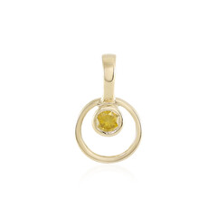 9K I2 Yellow Diamond Gold Pendant