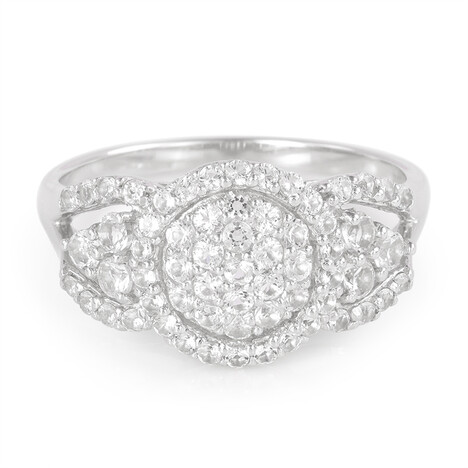 Anello in argento con Topazio Bianco