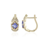 Boucles d'oreilles en or et Tanzanite AAA (de Melo)