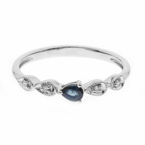 Gouden ring met een Blauwe Ceylon saffier (CIRARI)