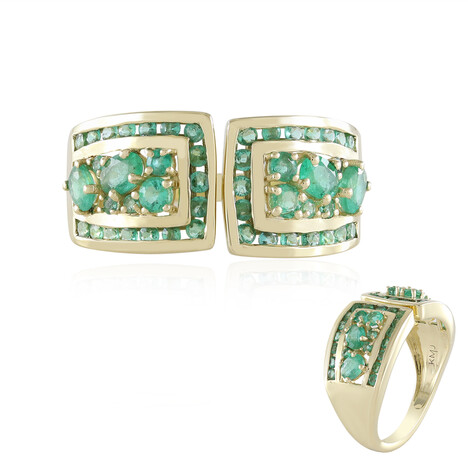 Sambia-Smaragd-Goldring (KM by Juwelo)