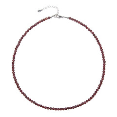 Mozambique Garnet Silver Necklace