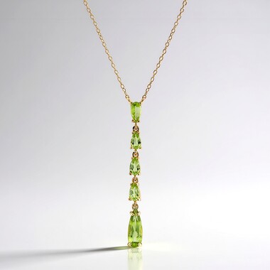 Burmese Peridot Silver Necklace