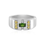 Russischer Diopsid-Silberring (Adela Silber)